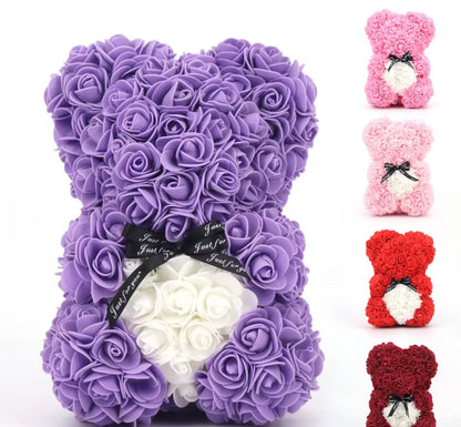 Rose Bears with Hearts