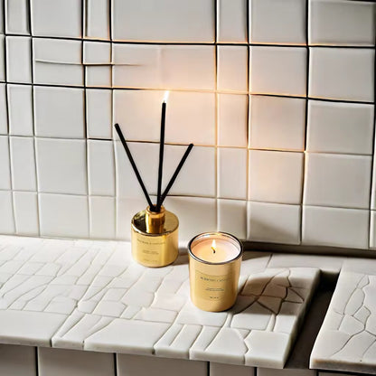 Luxury Gold Candle & Reed Diffuser Gift Set
