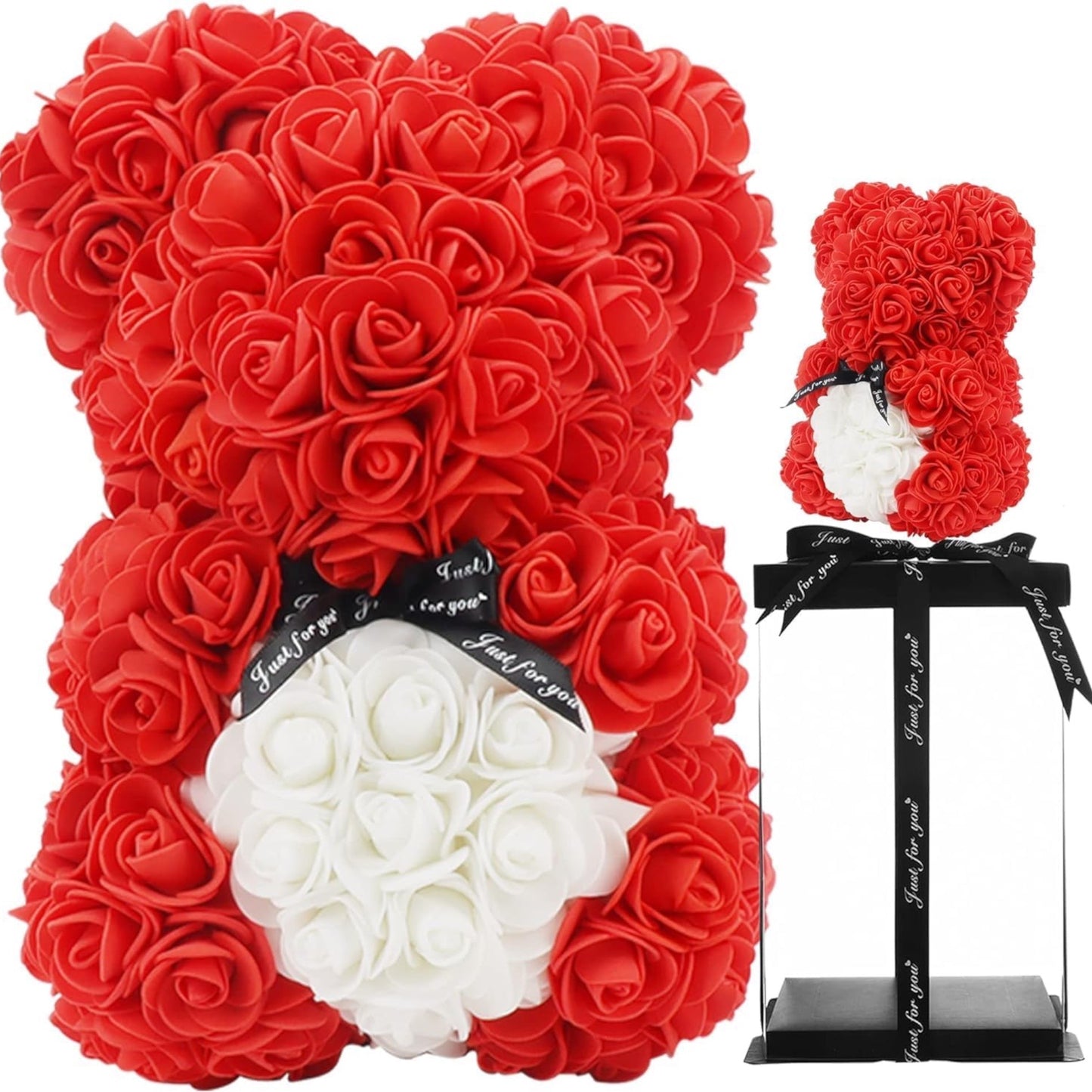 Rose Bears with Hearts