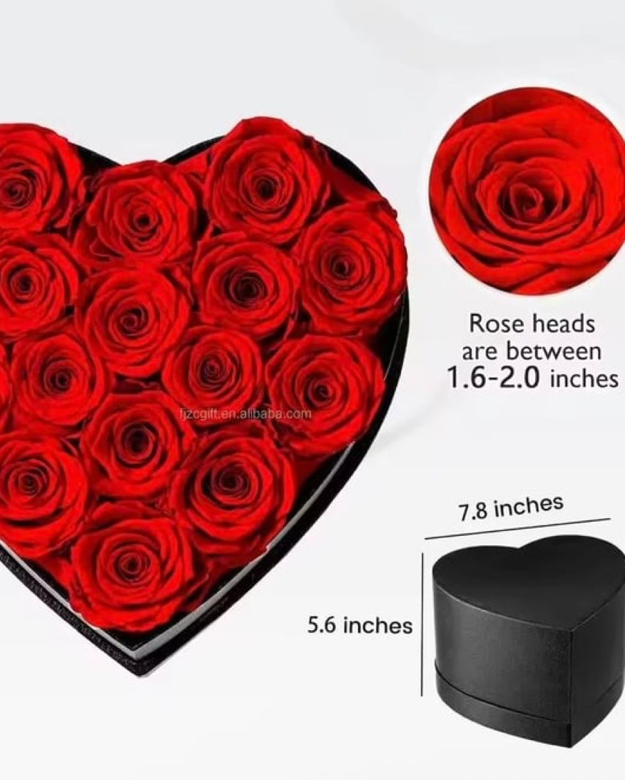 Heart Box - Premium Preserved Rose