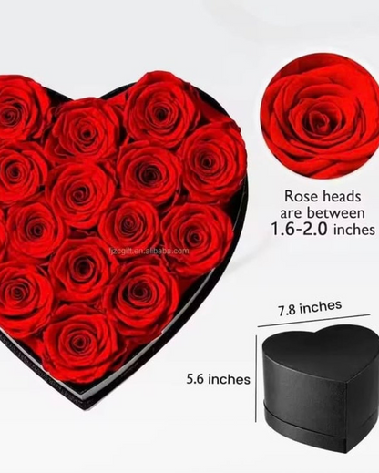 Heart Box - Premium Preserved Rose