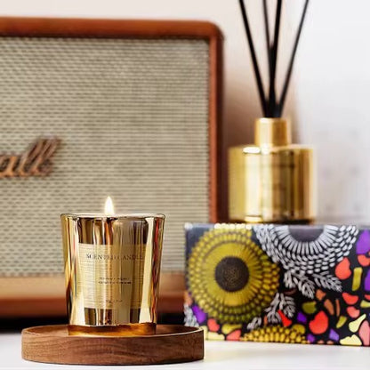 Luxury Gold Candle & Reed Diffuser Gift Set