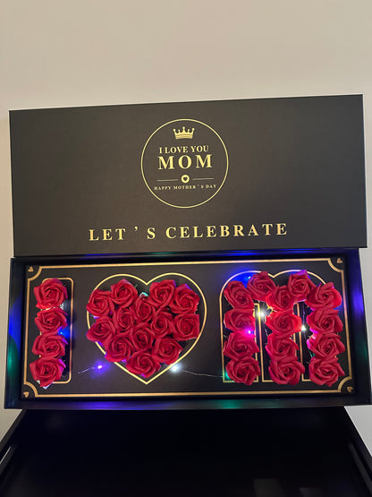 Deluxe Gift Box For Mom (Red Roses)