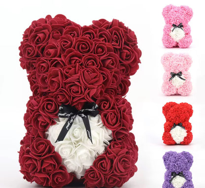 Rose Bears with Hearts