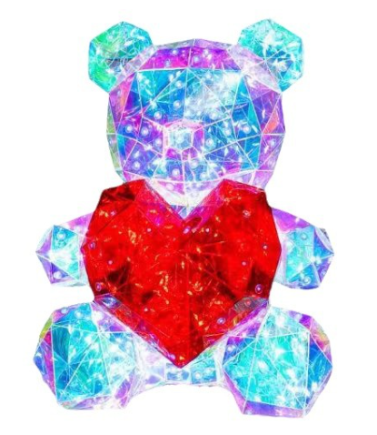 Holographic Rose  Teddy