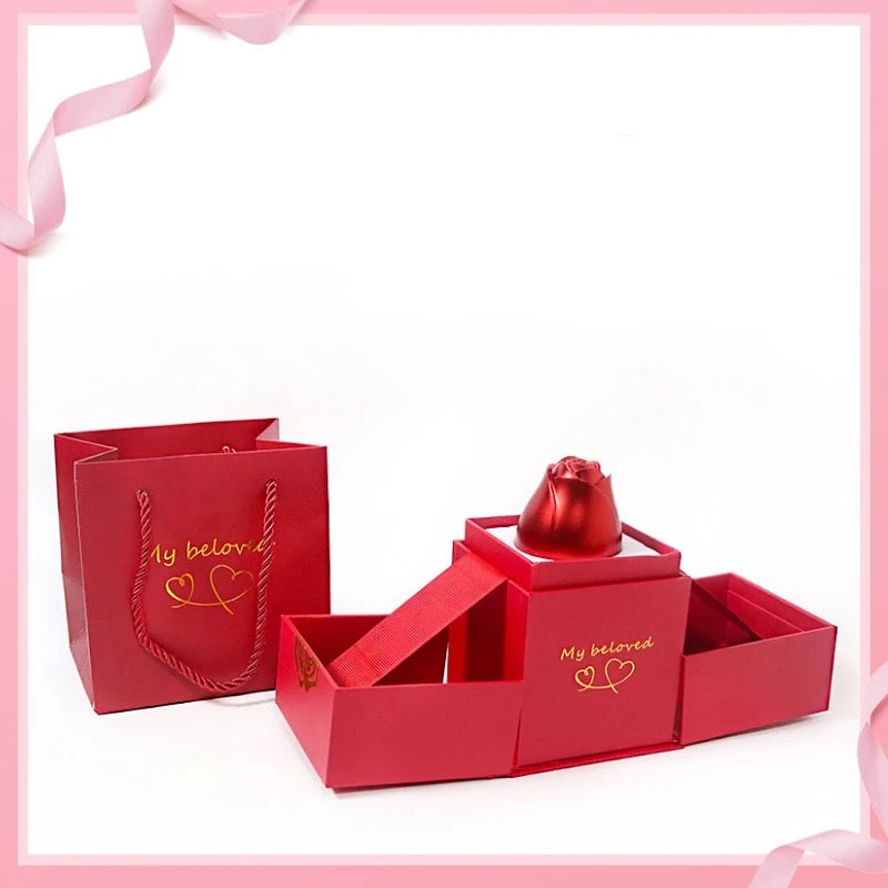 Metal Rose jewellery Box