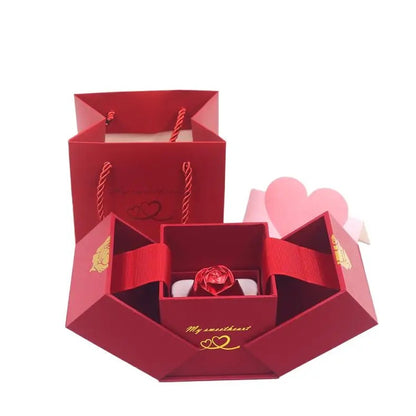 Metal Rose jewellery Box
