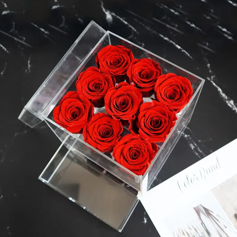 Roses In Acrylic Box