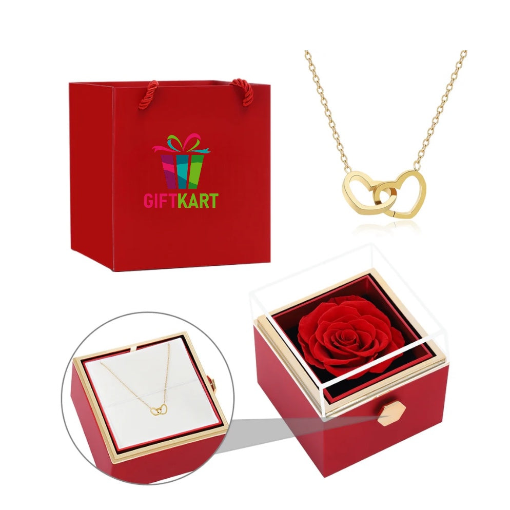 Eternal Rose Box with Jewellery