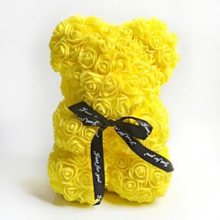 Rose Teddy Plush Floral Stuffed Bear Bouquet Soft Decorative Gift for Special Occasions
